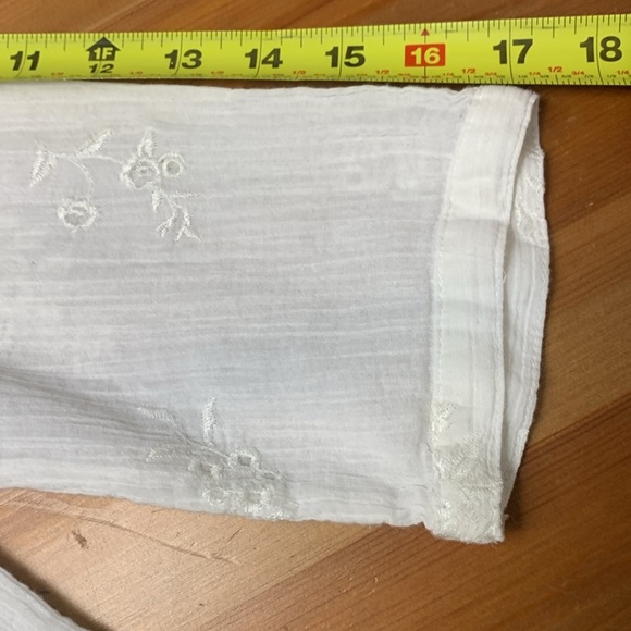 Northern Reflections Button Up, 3/4 Sleeve Gauzy 100% Cotton, Sheer, Airy - Picture 9 of 14